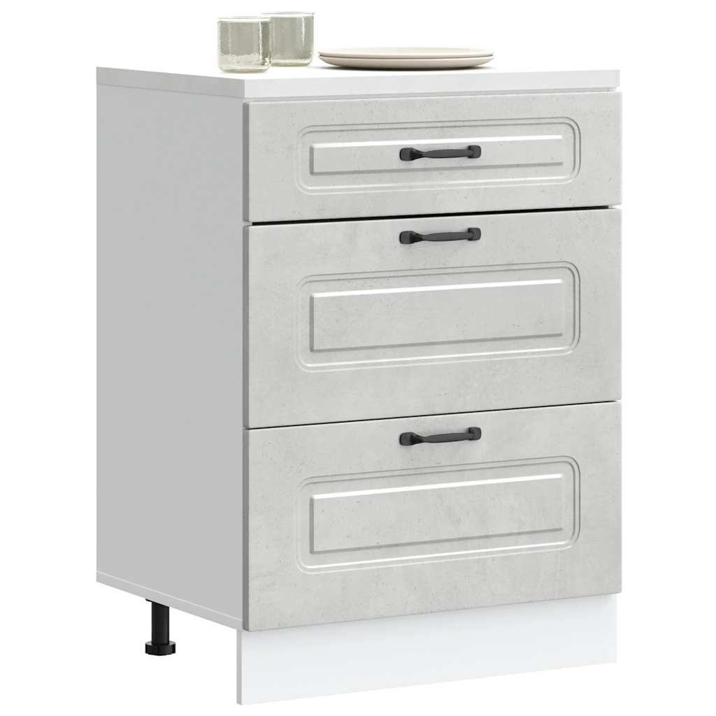 Base da Cucina Kalmar Grigio Cemento in Legno Multistrato - homemem39