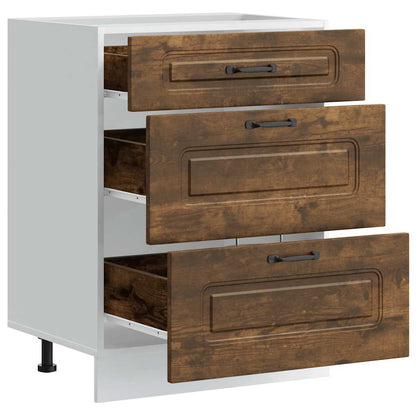 Base da Cucina Kalmar Rovere Fumo in Legno Multistrato | homemem39