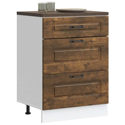 Base da Cucina Kalmar Rovere Fumo in Legno Multistrato | homemem39