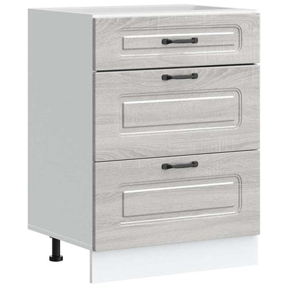 Base da Cucina Kalmar Grigio Sonoma in Legno Multistrato | homemem39
