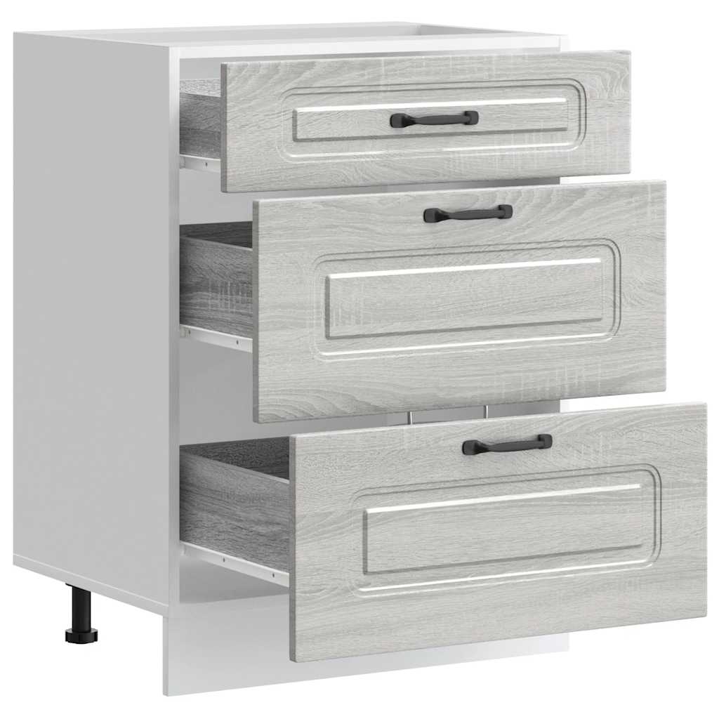 Base da Cucina Kalmar Grigio Sonoma in Legno Multistrato - homemem39