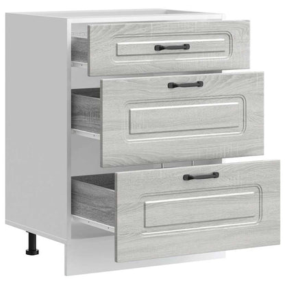 Base da Cucina Kalmar Grigio Sonoma in Legno Multistrato - homemem39