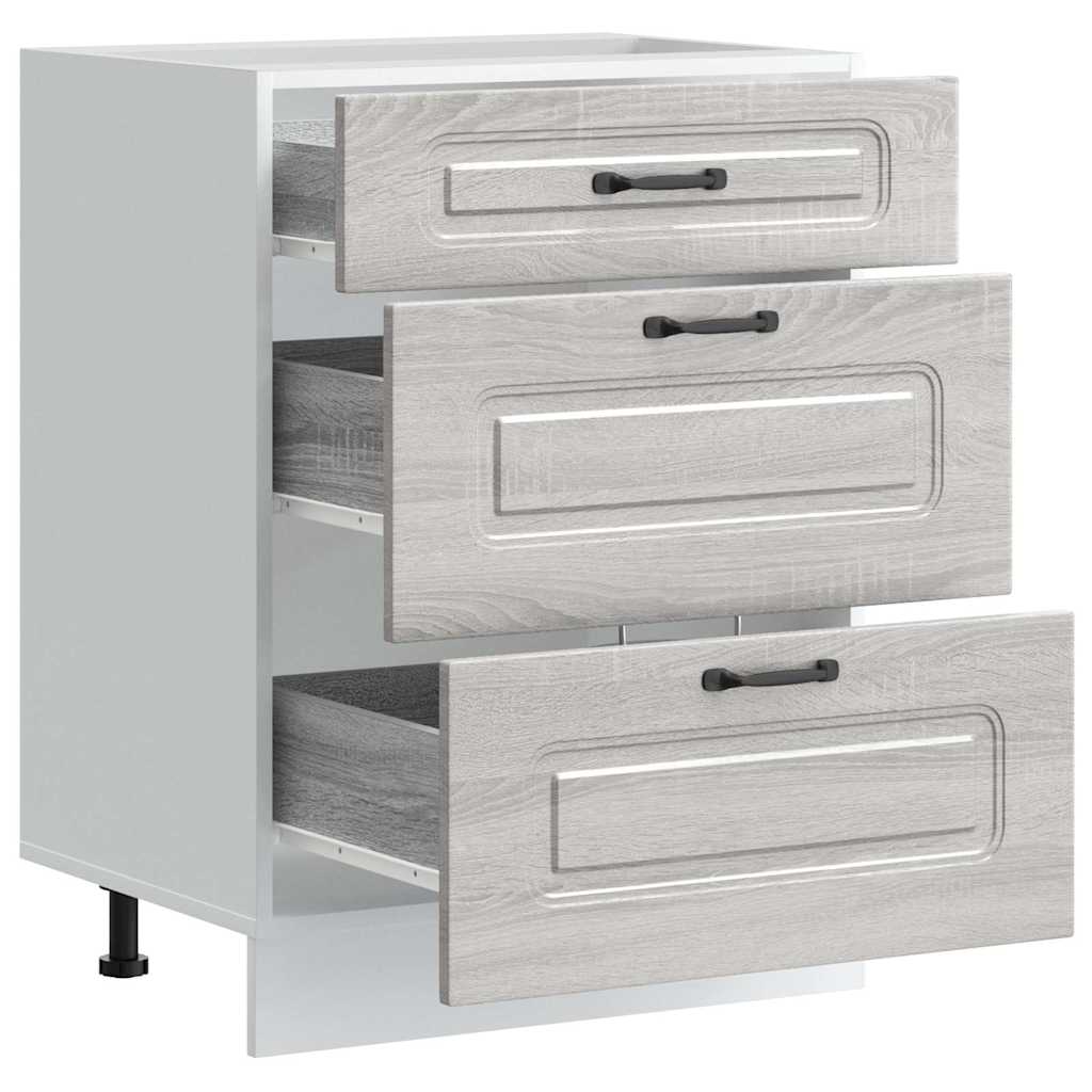 Base da Cucina Kalmar Grigio Sonoma in Legno Multistrato