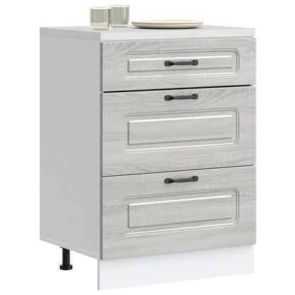 Base da Cucina Kalmar Grigio Sonoma in Legno Multistrato