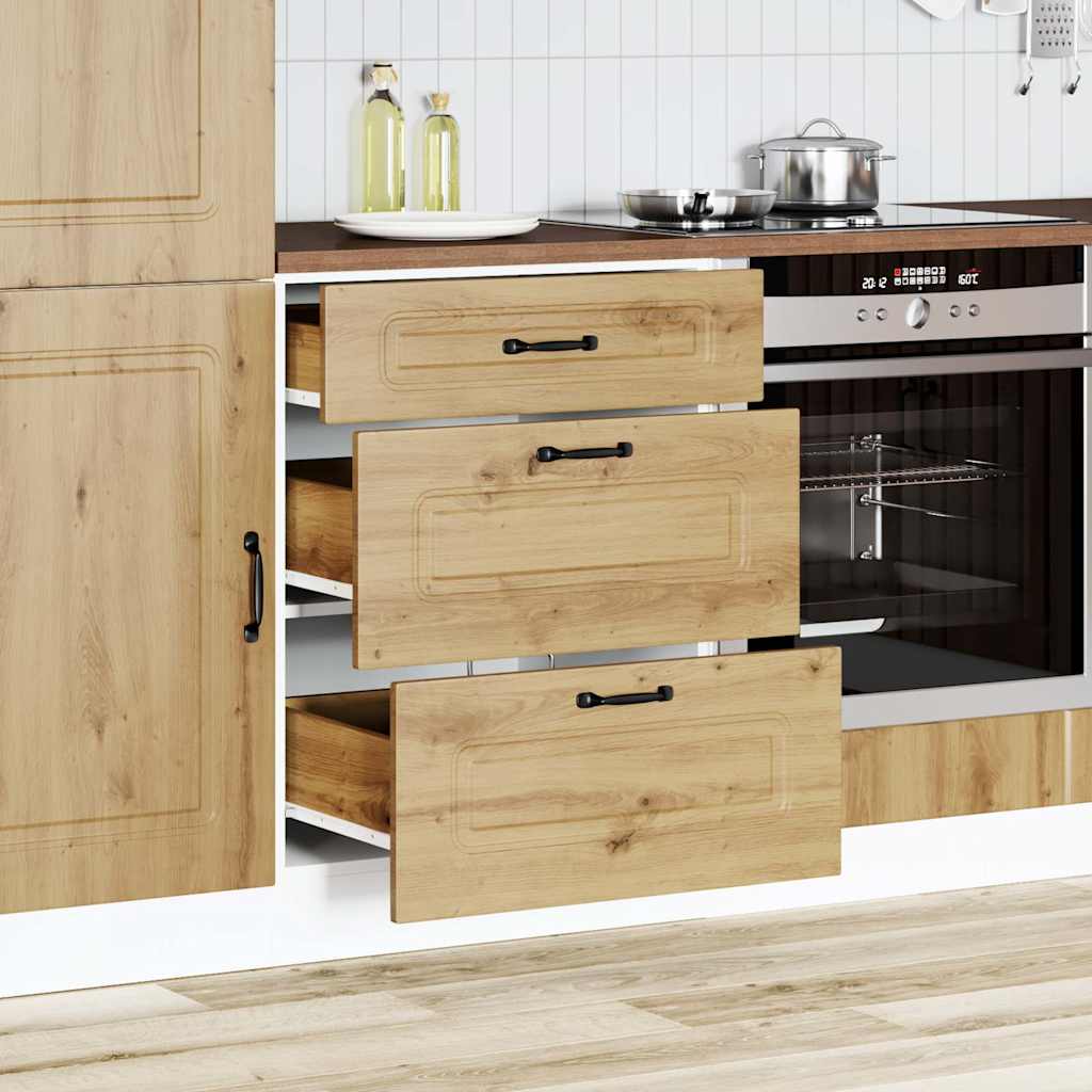 Base da Cucina Kalmar Rovere Artigianale in Legno Multistrato - homemem39