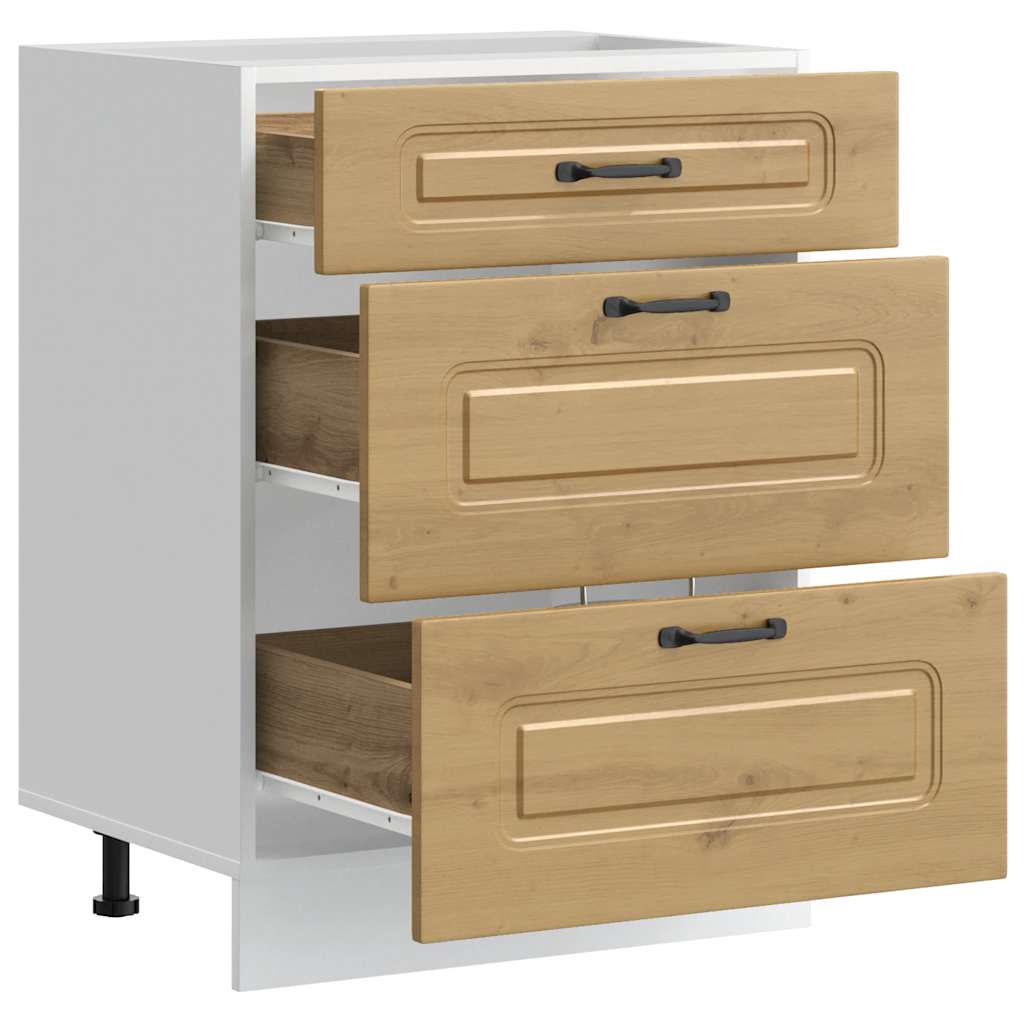 Base da Cucina Kalmar Rovere Artigianale in Legno Multistrato | homemem39