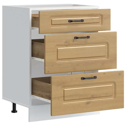 Base da Cucina Kalmar Rovere Artigianale in Legno Multistrato - homemem39