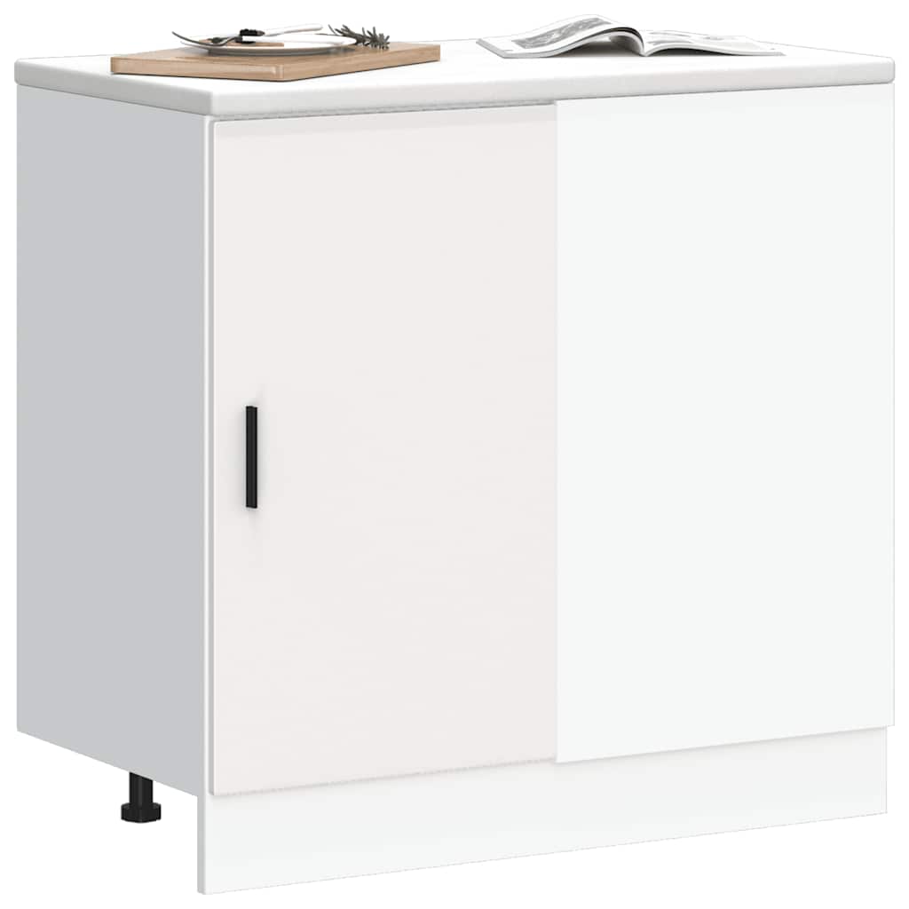 Mobile Base Lavello “Lyon” Bianco in Legno Multistrato | homemem39