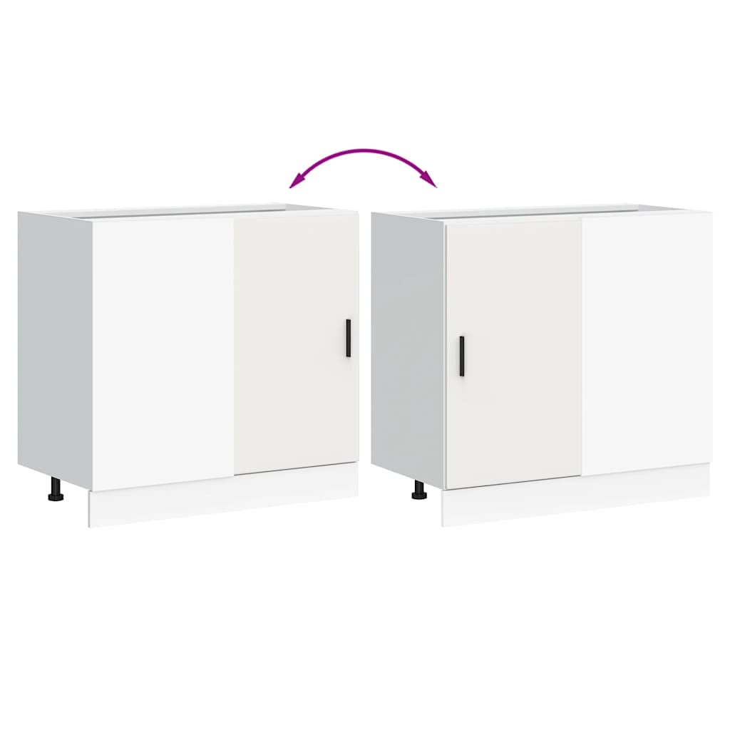 Mobile base da cucina “Lyon” Bianco in Legno Multistrato - homemem39