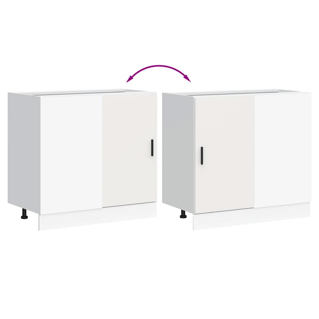Mobile Base Lavello “Lyon” Bianco in Legno Multistrato