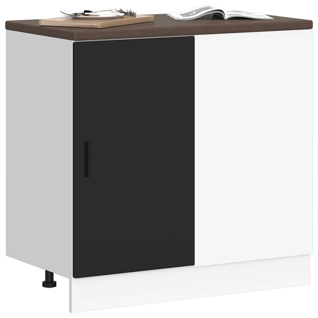 Mobile Base Lavello “Lyon” Nero in Legno Multistrato | homemem39