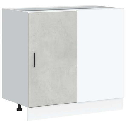 Mobile Base Lavello “Lyon” Grigio Cemento in Legno Multistrato | homemem39