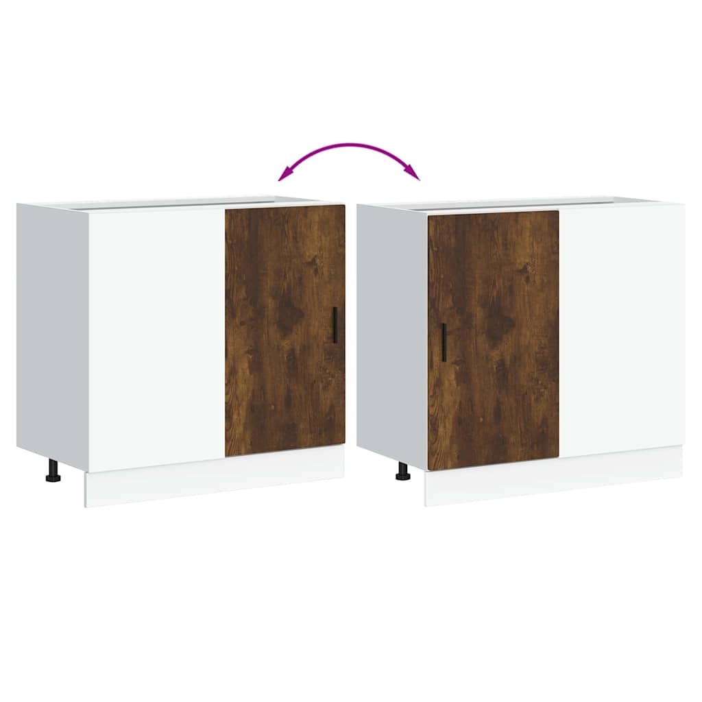 Mobile Base Lavello “Lyon” Rovere Fumo in Legno Multistrato