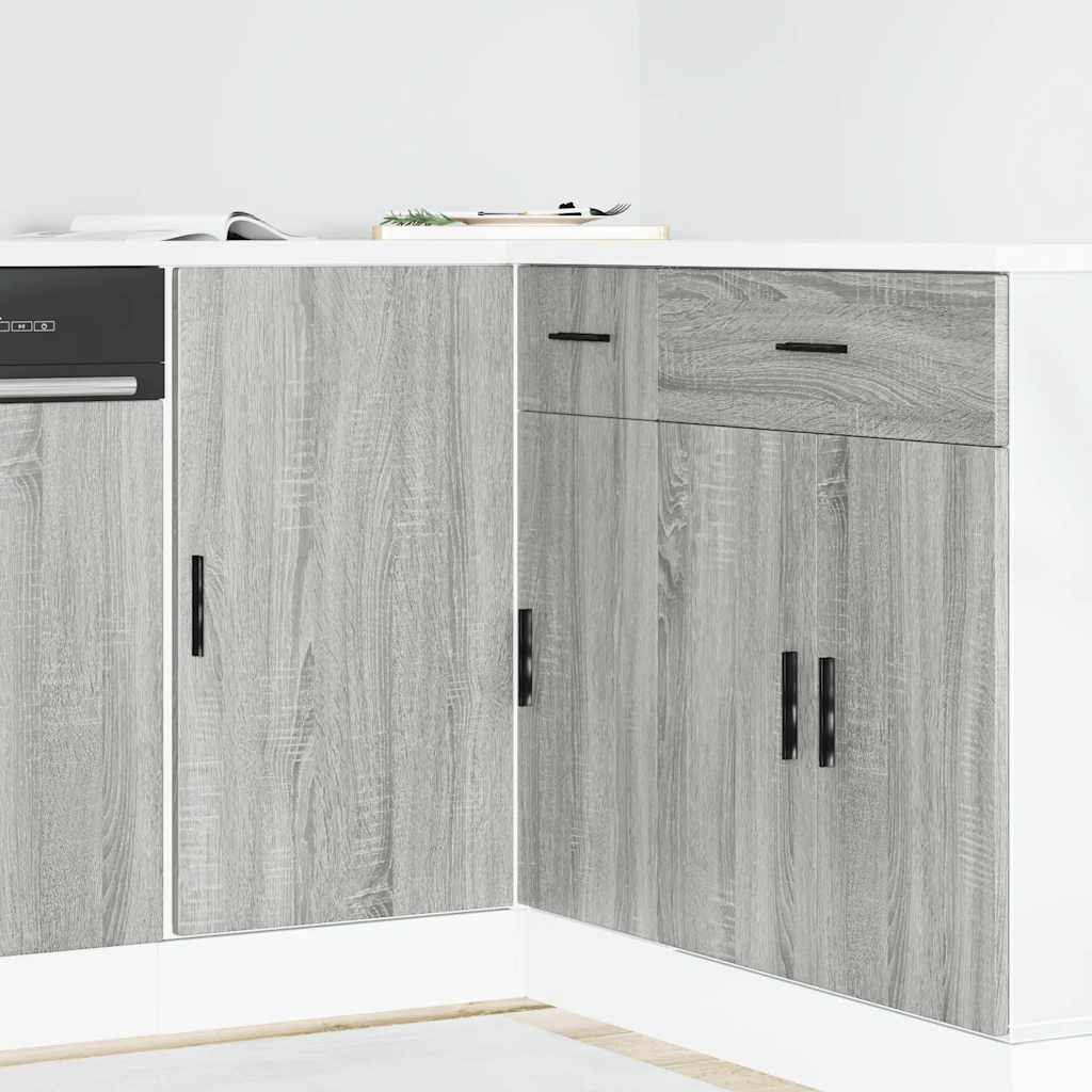 Mobile Base Lavello “Lyon” Grigio Sonoma in Legno Multistrato | homemem39