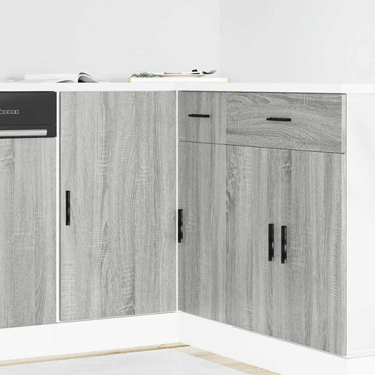 Mobile Base Lavello “Lyon” Grigio Sonoma in Legno Multistrato | homemem39