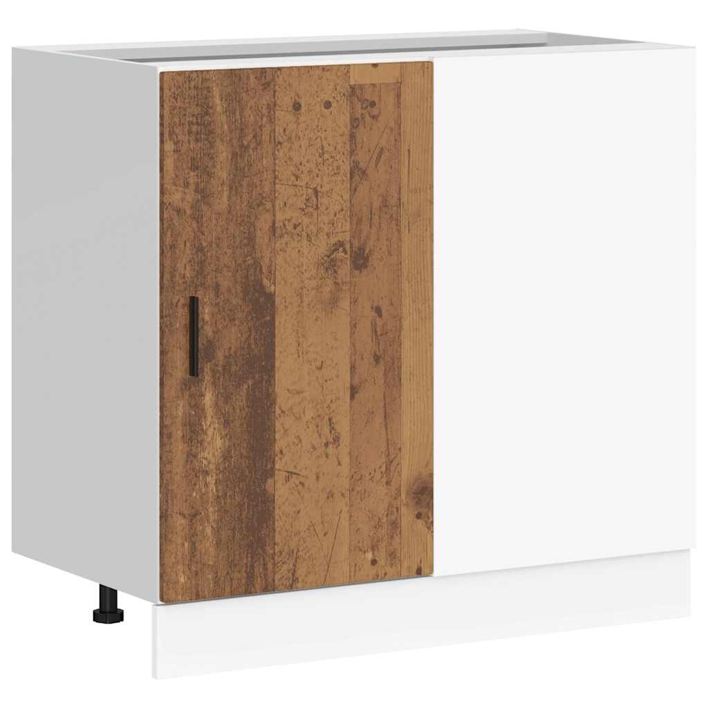 Mobile Base Lavello “Lyon” Legno Antico in Legno Multistrato