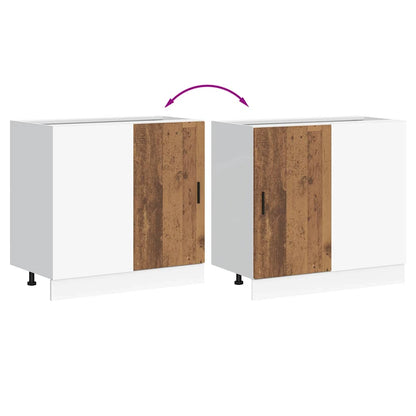 Mobile Base Lavello “Lyon” Legno Antico in Legno Multistrato - homemem39