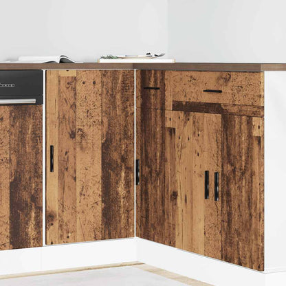 Mobile Base Lavello “Lyon” Legno Antico in Legno Multistrato