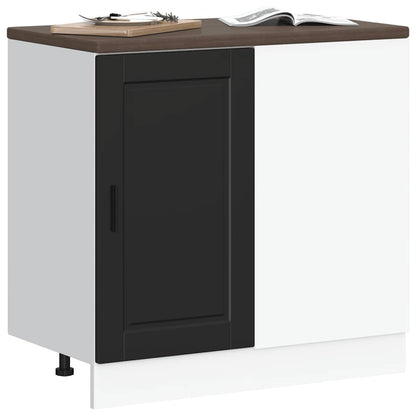 Mobiletto da cucina "Porto" nero in legno ingegnerizzato