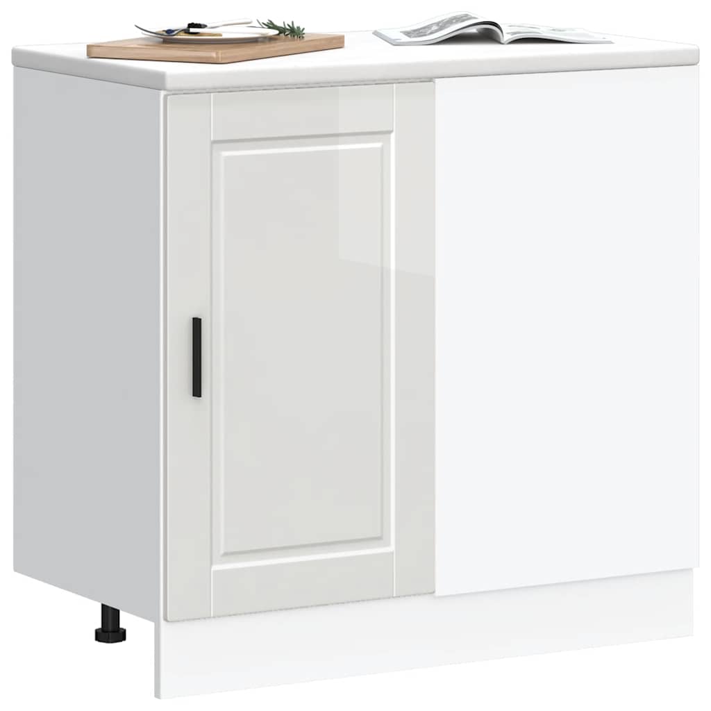 Mobiletto da cucina "Porto" Bianco lucido in legno ingegnerizzato
