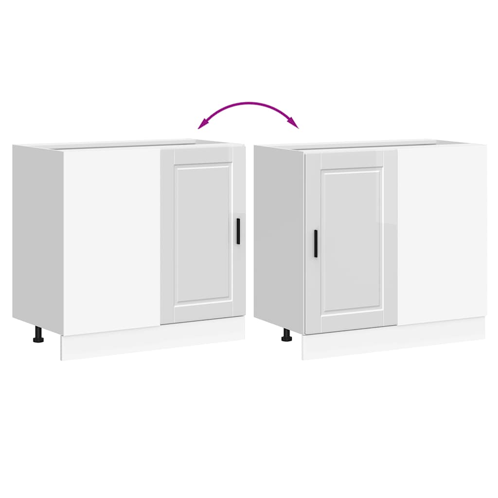 Base da Cucina Porto Bianco Lucido in Legno Multistrato - homemem39