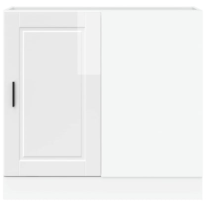 Mobiletto da cucina "Porto" Bianco lucido Legno Ingegnerizzato