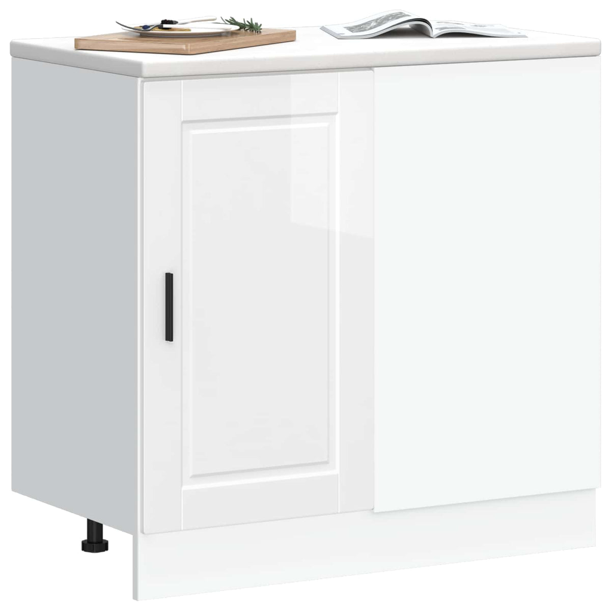 Mobiletto da cucina "Porto" Bianco lucido Legno Ingegnerizzato