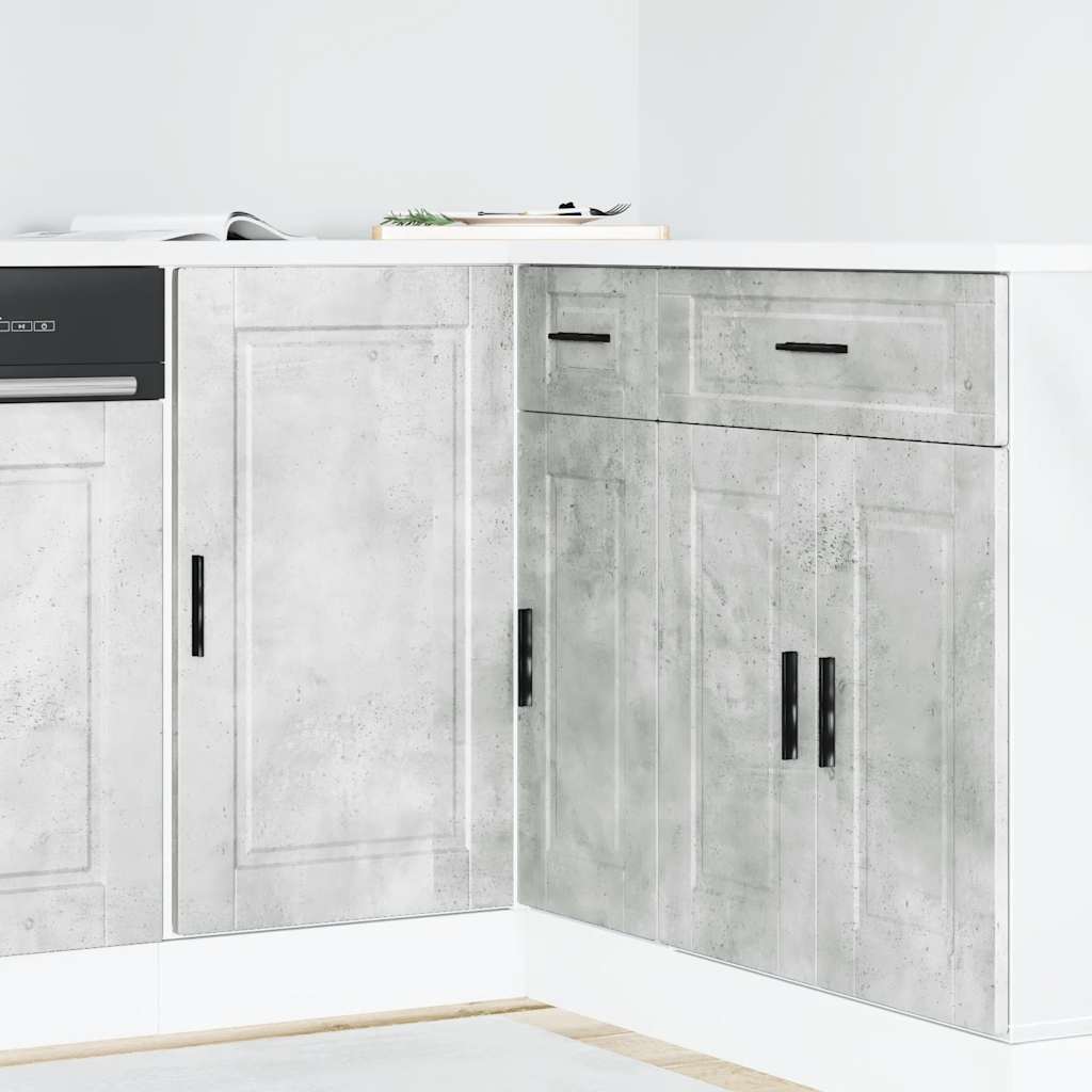 Base da Cucina Porto Grigio Cemento in Legno Multistrato