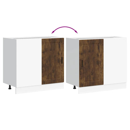 Base da Cucina Porto Rovere Fumo in Legno Multistrato