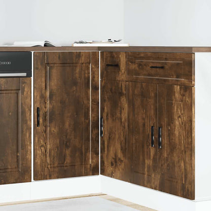 Base da Cucina Porto Rovere Fumo in Legno Multistrato