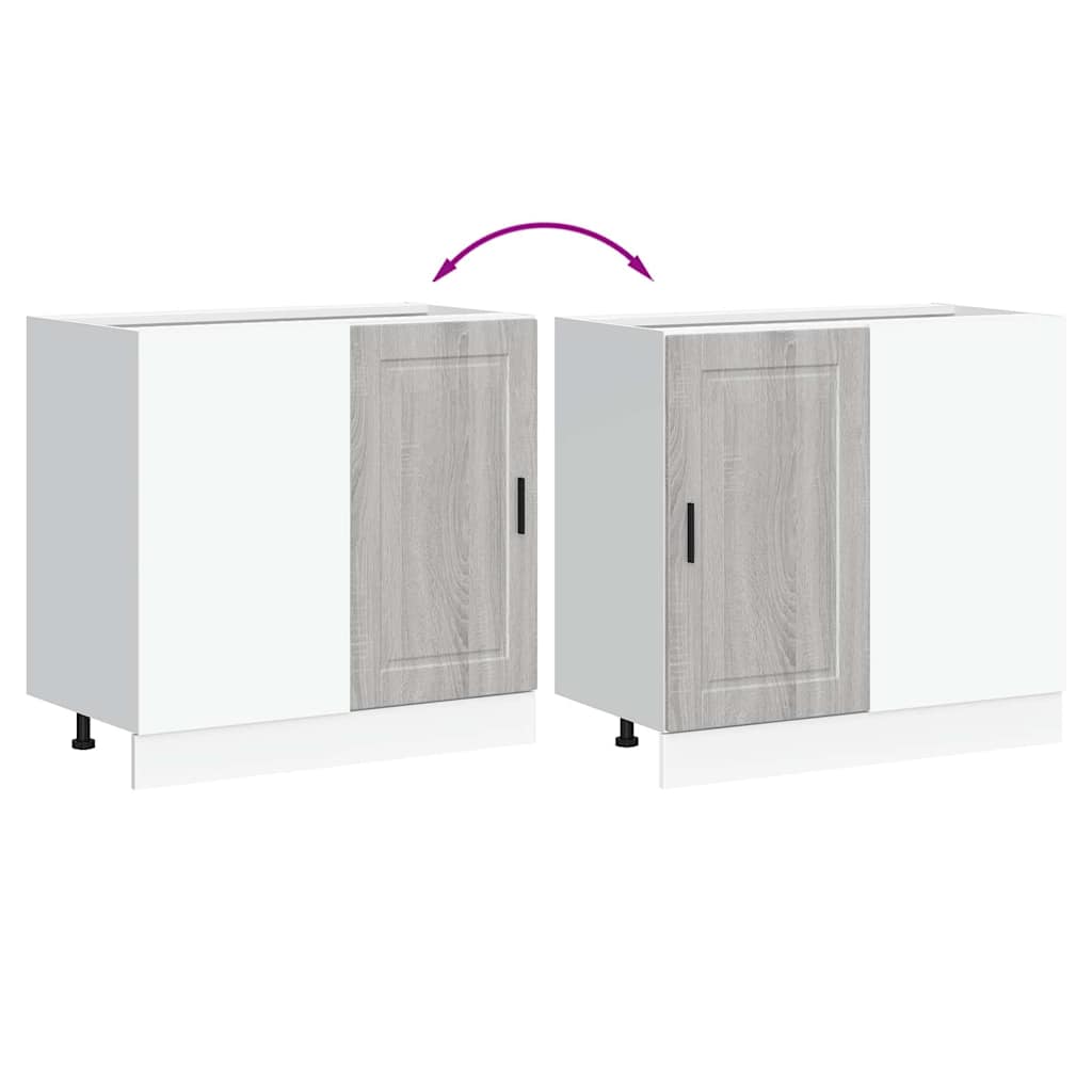 Base da Cucina Porto Grigio Sonoma in Legno Multistrato - homemem39