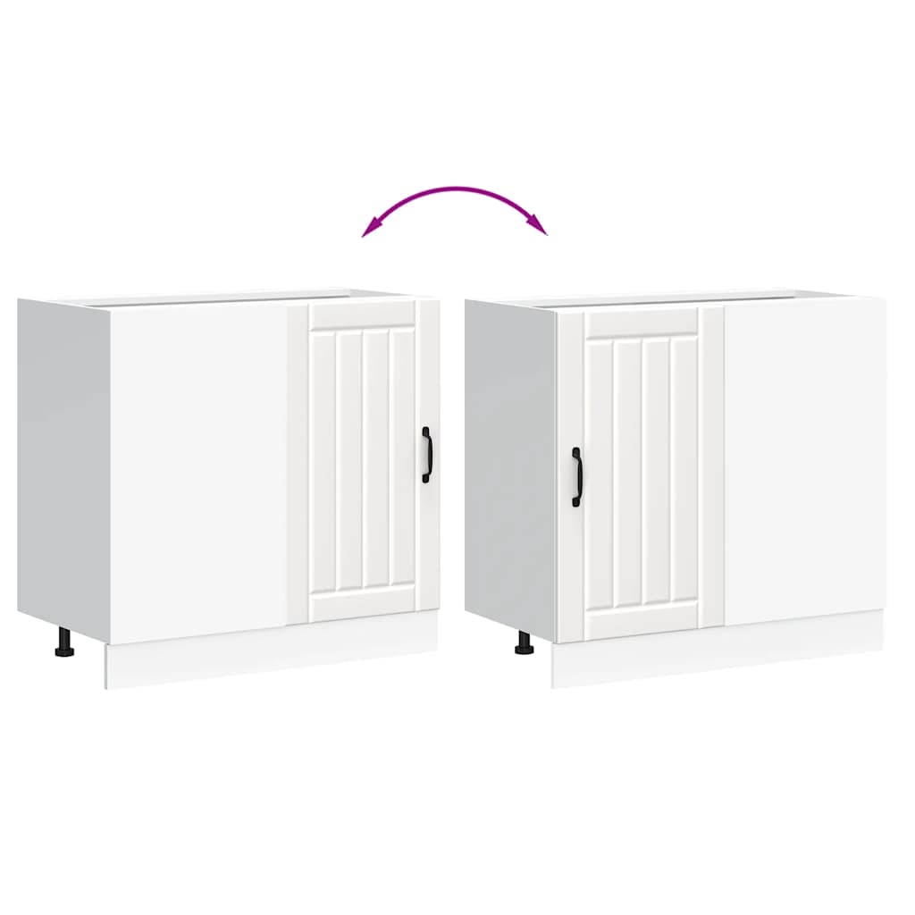 Mobile base da cucina Lucca Bianco in Legno Multistrato - homemem39