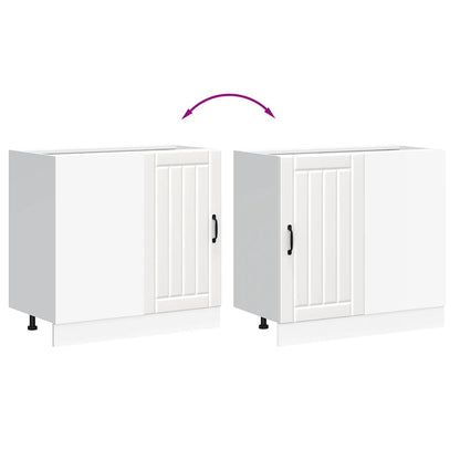 Mobile base da cucina Lucca Bianco in Legno Multistrato - homemem39