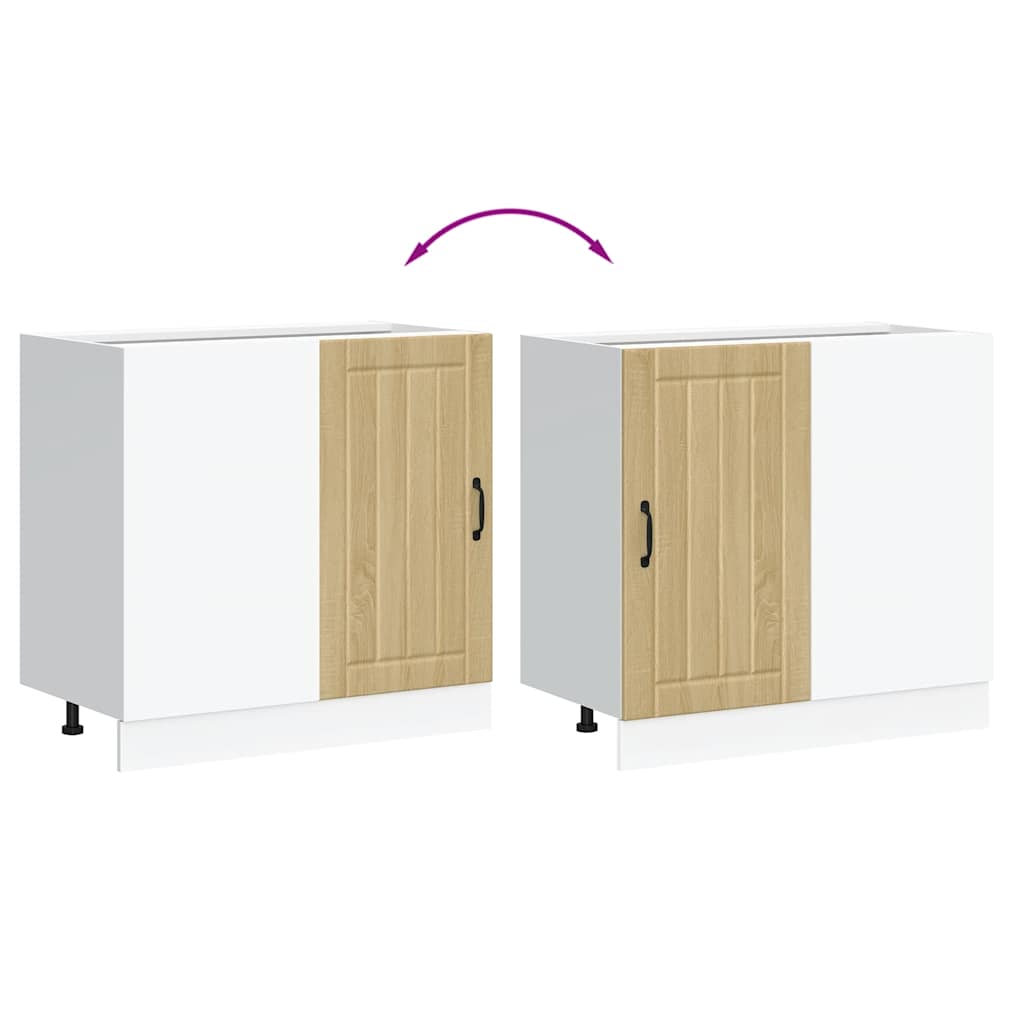 Mobile base da cucina Lucca Rovere Sonoma in Legno Multistrato - homemem39