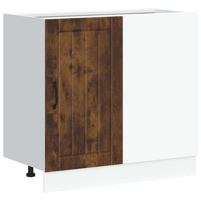 Mobile base da cucina Lucca Rovere Fumo in Legno Multistrato | homemem39