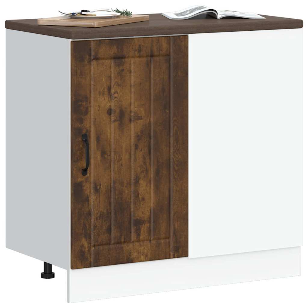 Mobile base da cucina Lucca Rovere Fumo in Legno Multistrato - homemem39