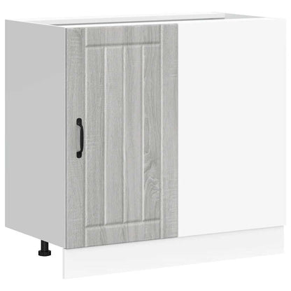 Mobile base da cucina Lucca Grigio Sonoma in Legno Multistrato - homemem39