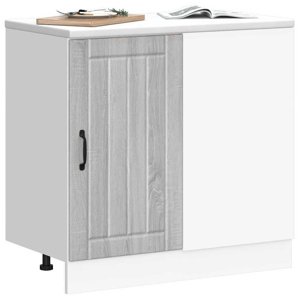 Mobile base da cucina Lucca Grigio Sonoma in Legno Multistrato - homemem39