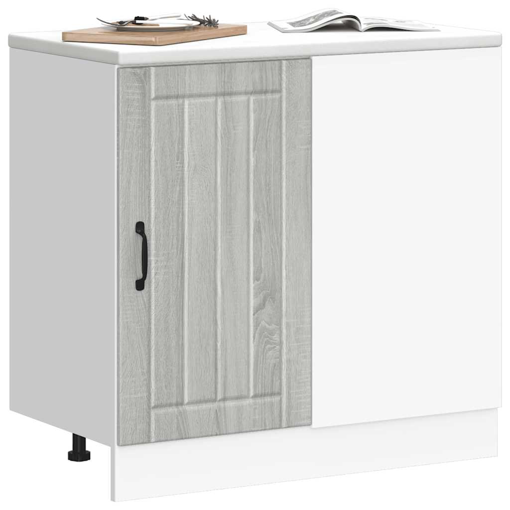 Mobile base da cucina Lucca Grigio Sonoma in Legno Multistrato
