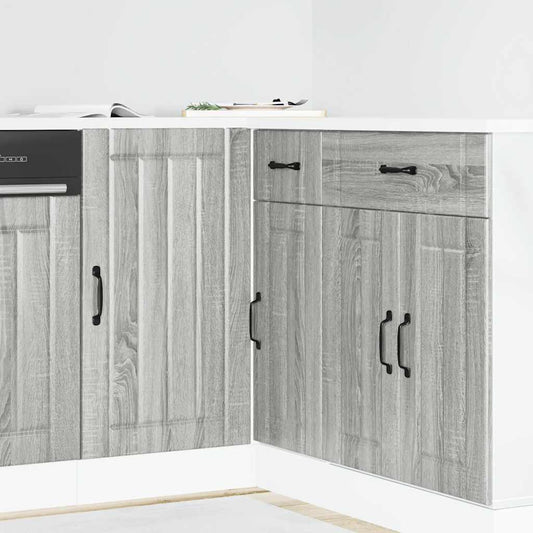 Mobile base da cucina Lucca Grigio Sonoma in Legno Multistrato