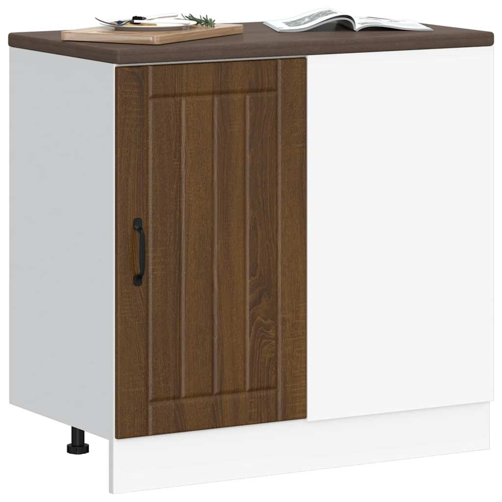 Mobile base da cucina Lucca Rovere Marrone in Legno Multistrato