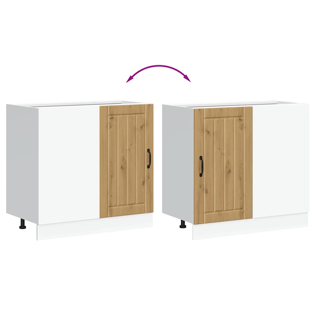 Mobile base da cucina Lucca Rovere Artigianale Legno Multistrato - homemem39