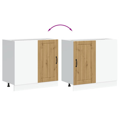 Mobile base da cucina Lucca Rovere Artigianale Legno Multistrato - homemem39