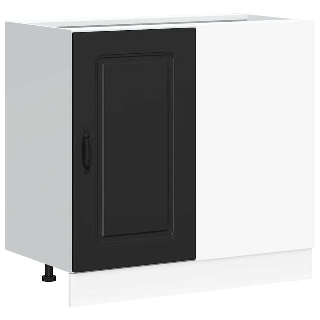 Mobiletto da cucina "Kalmar" Nero in legno ingegnerizzato