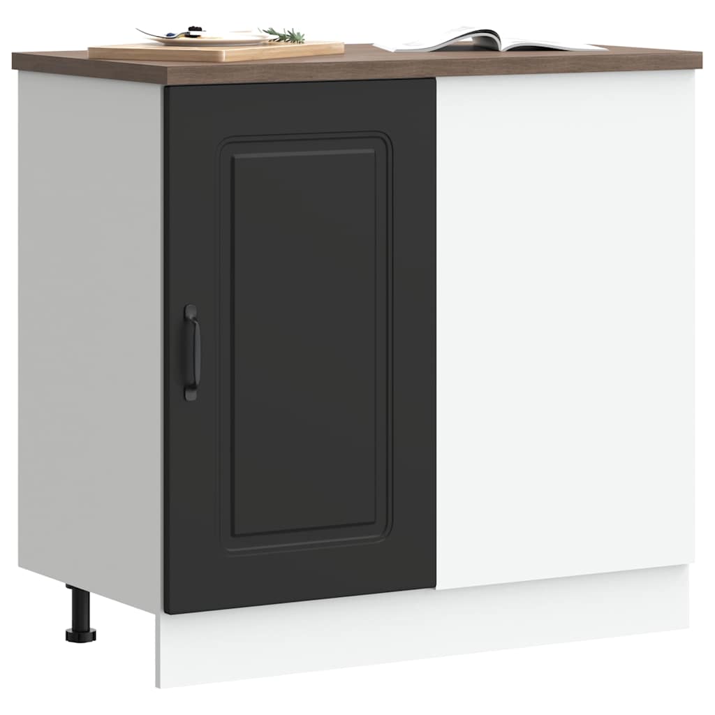 Mobiletto da cucina "Kalmar" Nero in legno ingegnerizzato
