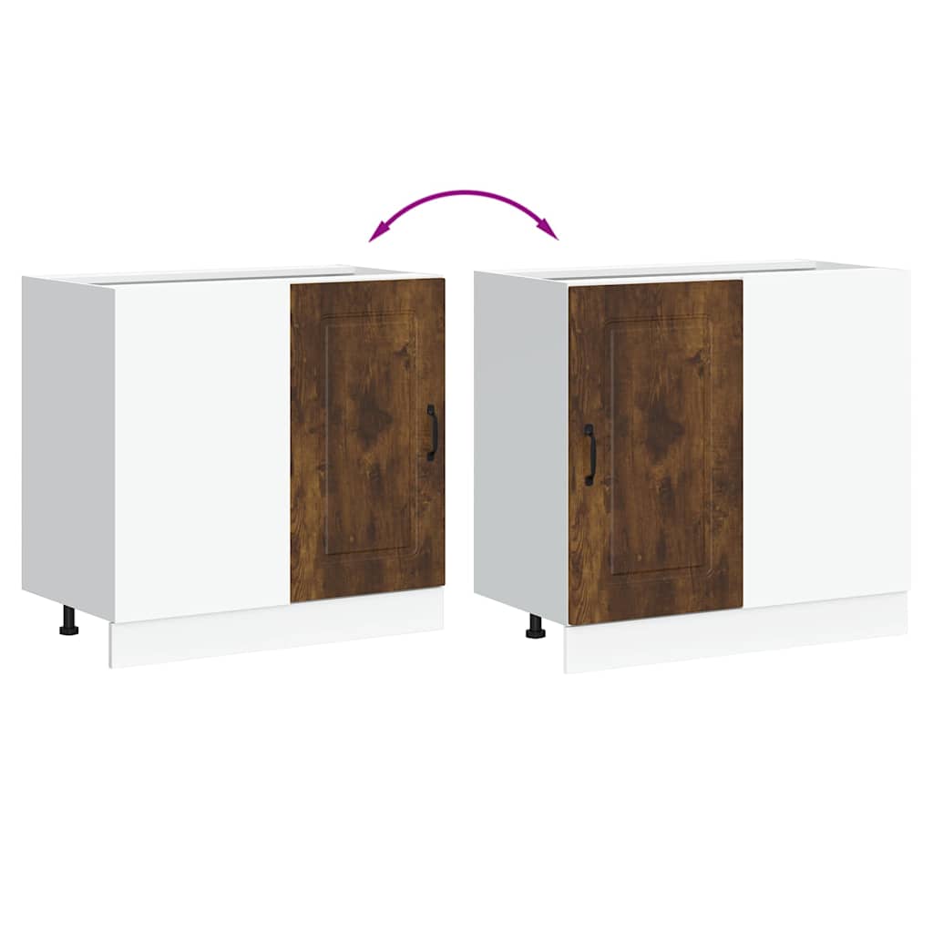 Base da Cucina Kalmar Rovere Fumo in Legno Multistrato - homemem39