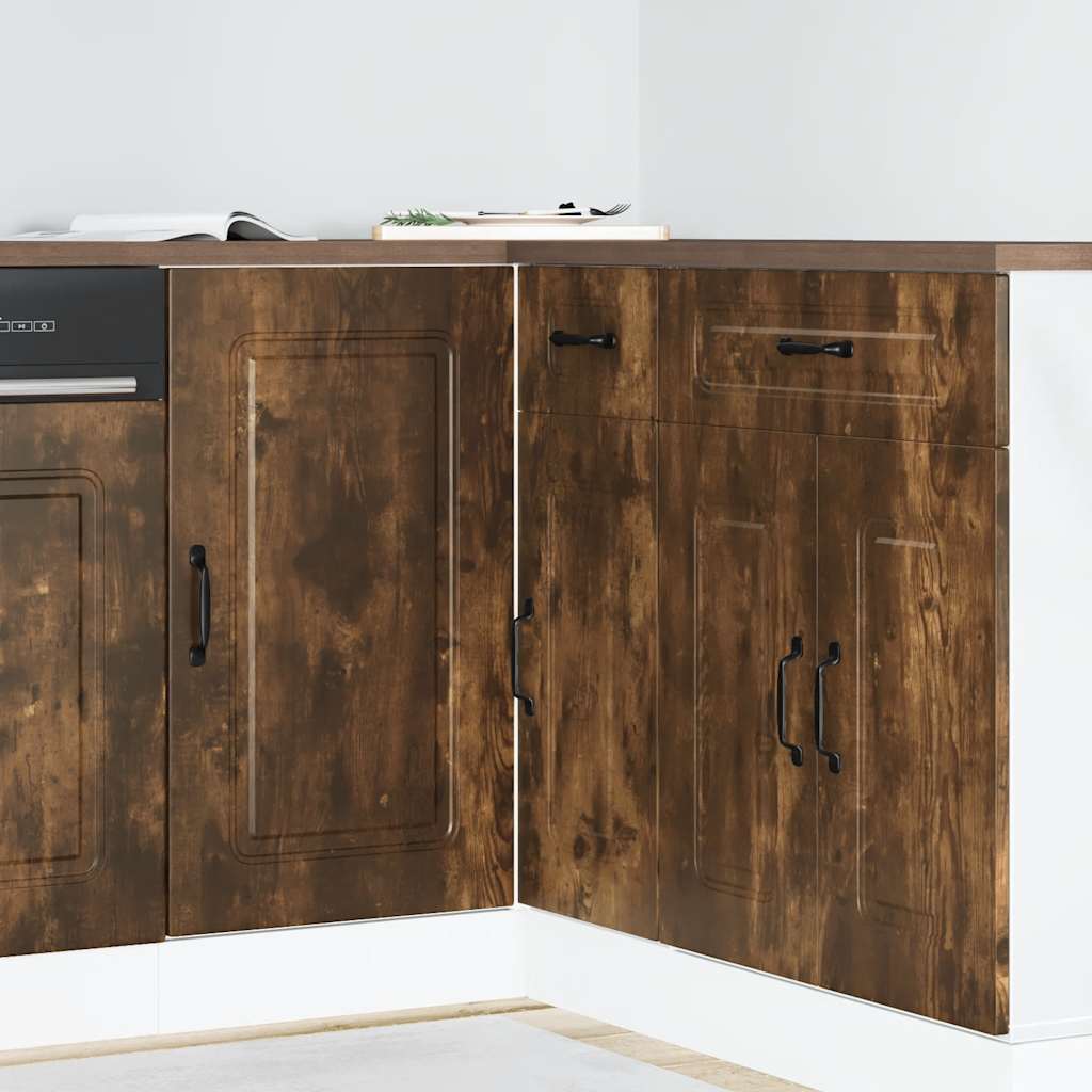Base da Cucina Kalmar Rovere Fumo in Legno Multistrato | homemem39