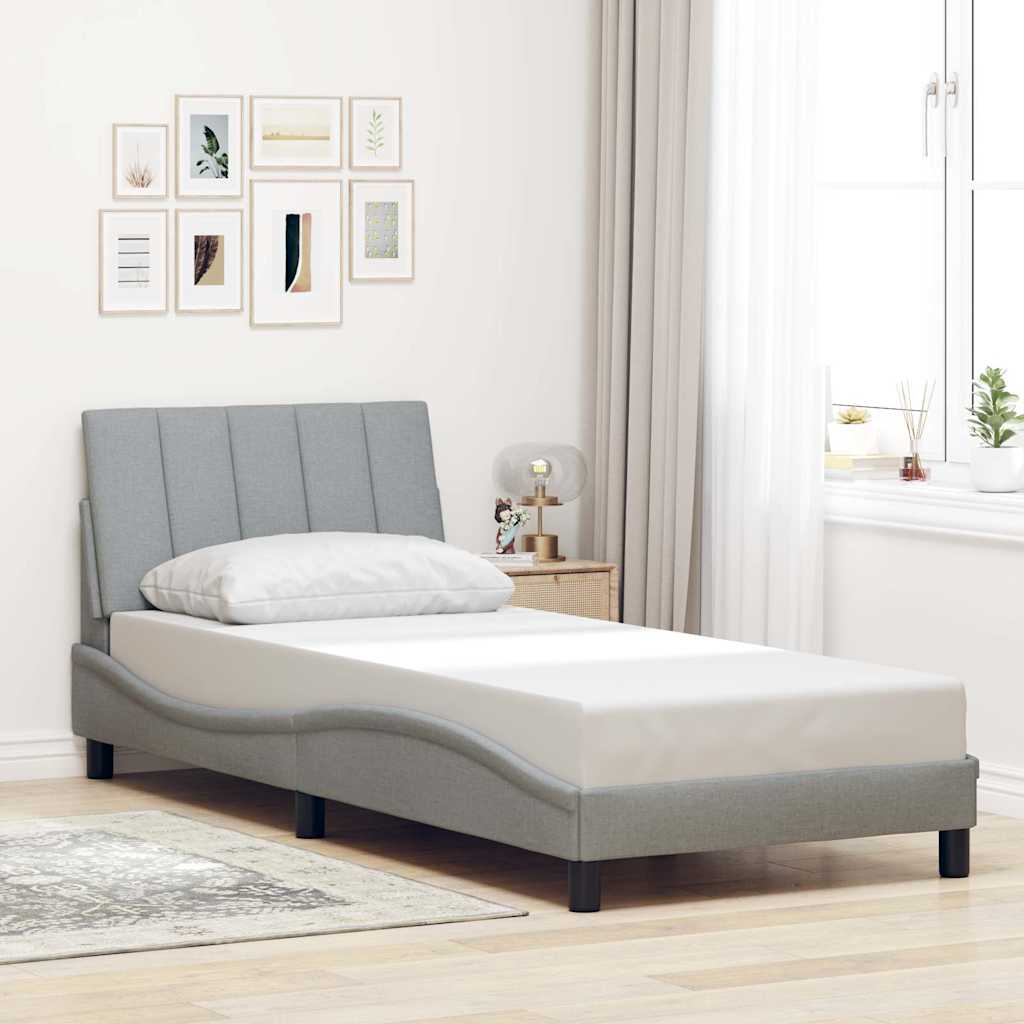 Giroletto senza Materasso Grigio Chiaro 80x200 cm Tessuto - homemem39