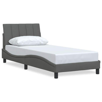 Giroletto senza Materasso Hanko Grigio Scuro 80x200 cm Tessuto