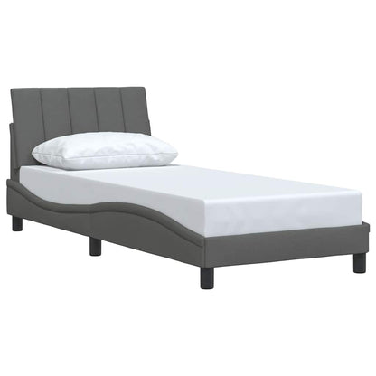 Giroletto senza Materasso Hanko Grigio Scuro 80x200 cm Tessuto